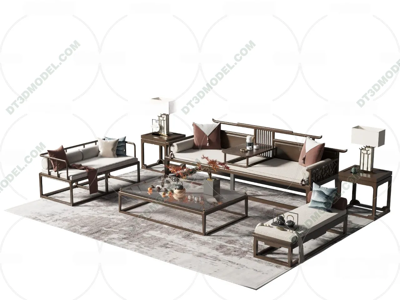 FURNITURE – SOFA – 3D Model For Interior Design – 11195