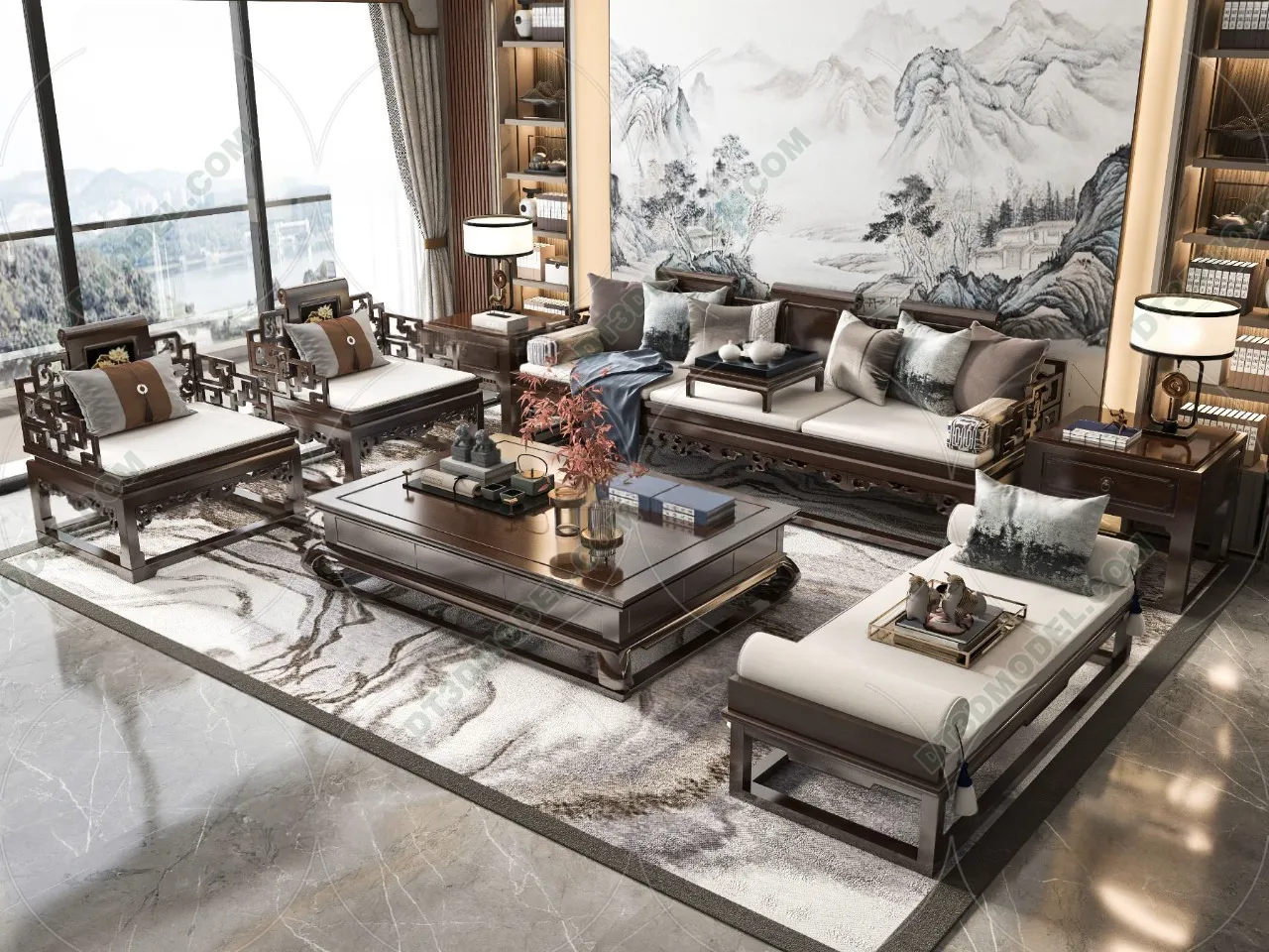 FURNITURE – SOFA – 3D Model For Interior Design – 11202