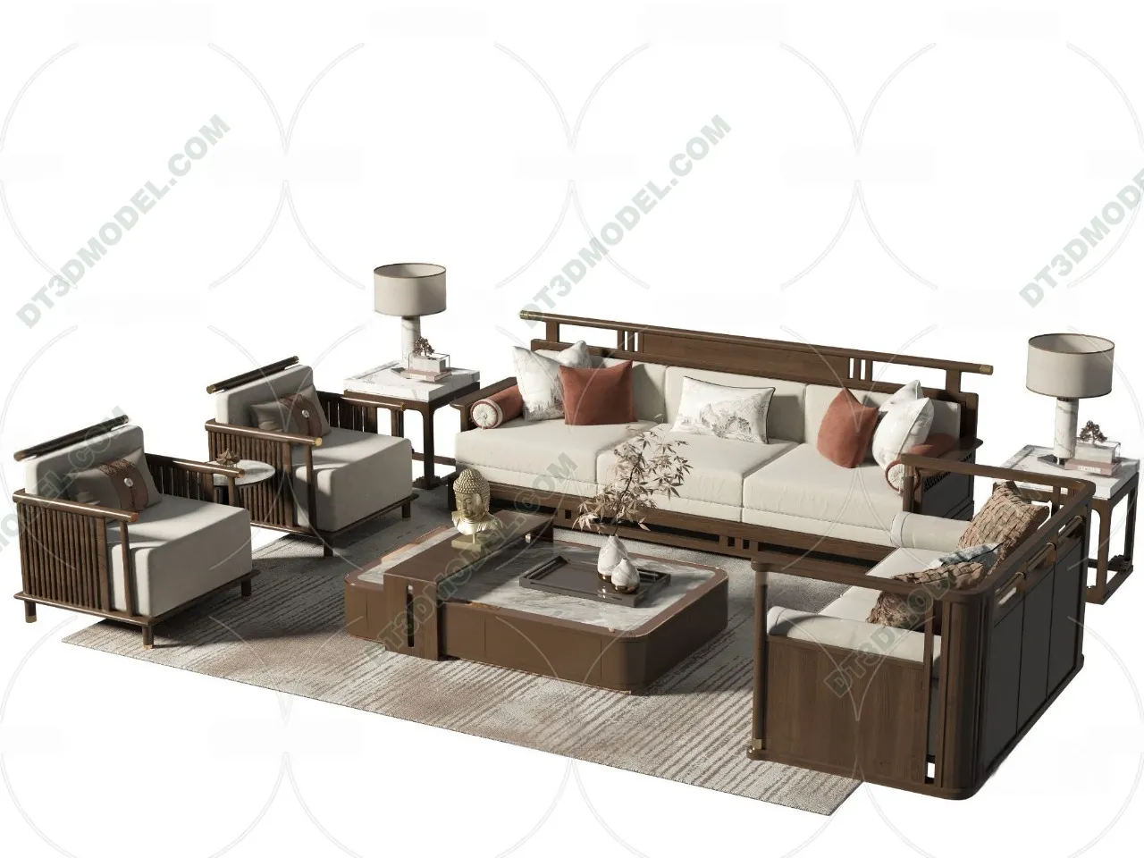 FURNITURE – SOFA – 3D Model For Interior Design – 11208