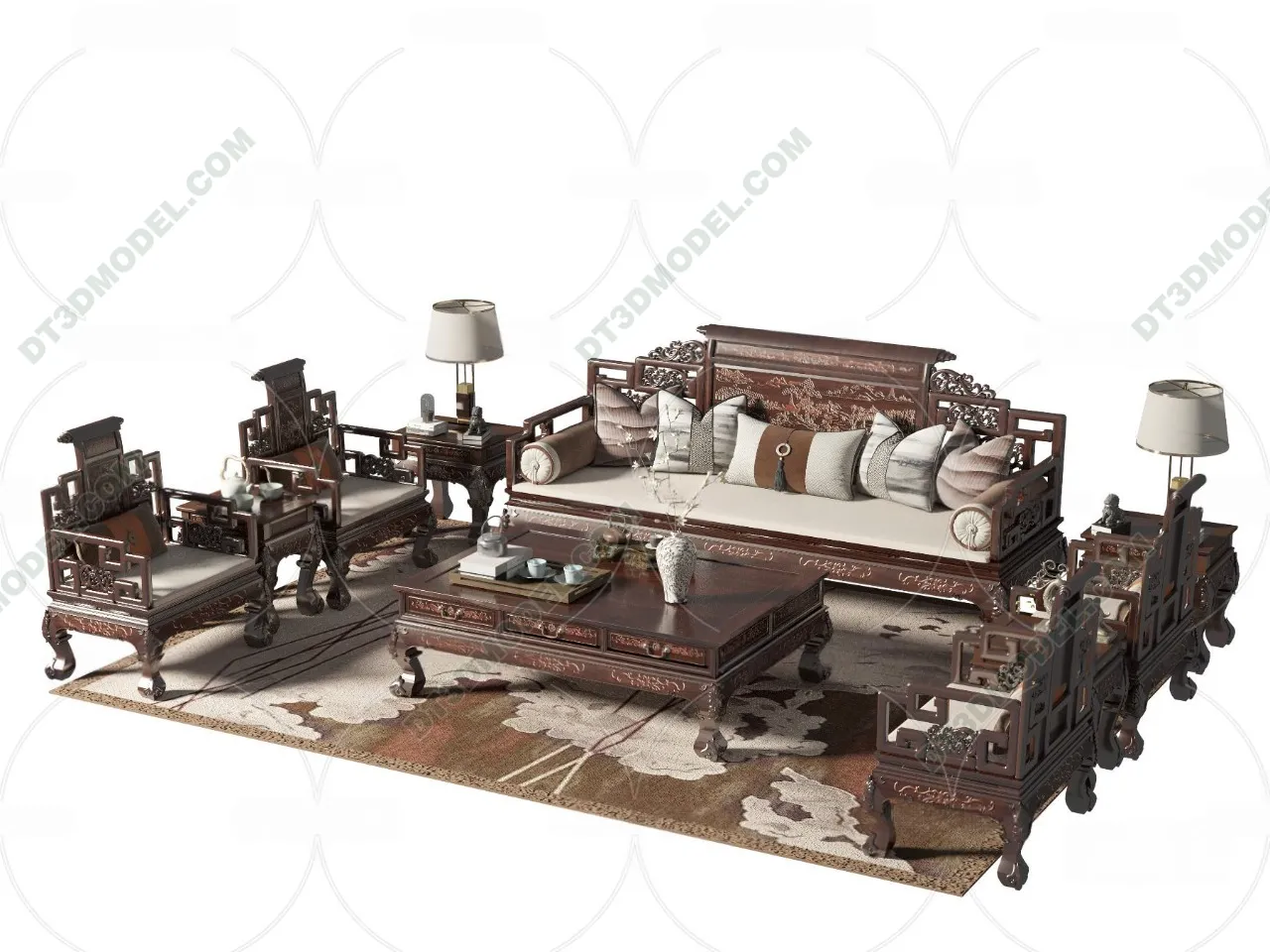 FURNITURE – SOFA – 3D Model For Interior Design – 11214