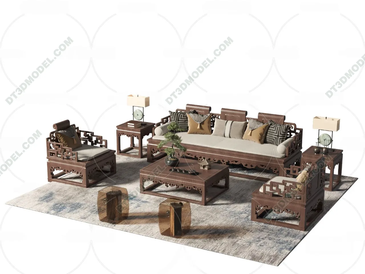 FURNITURE – SOFA – 3D Model For Interior Design – 11217
