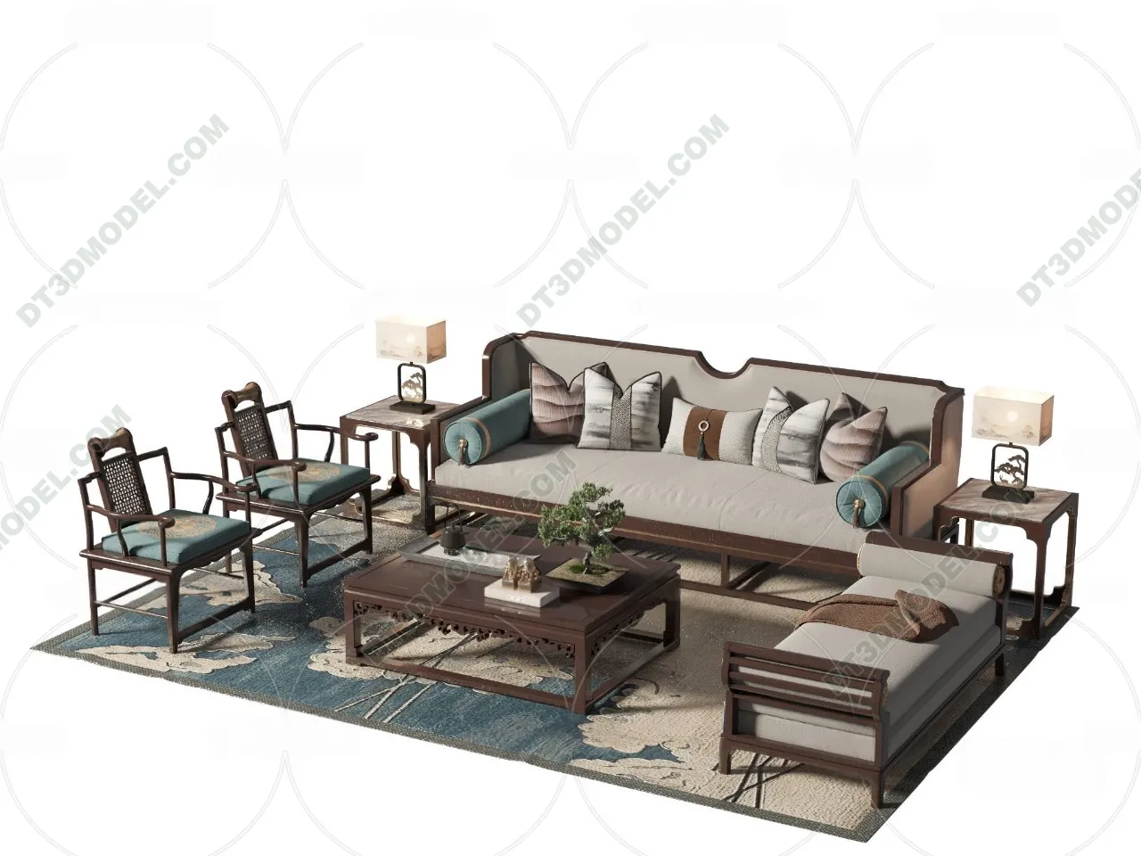 FURNITURE – SOFA – 3D Model For Interior Design – 11219