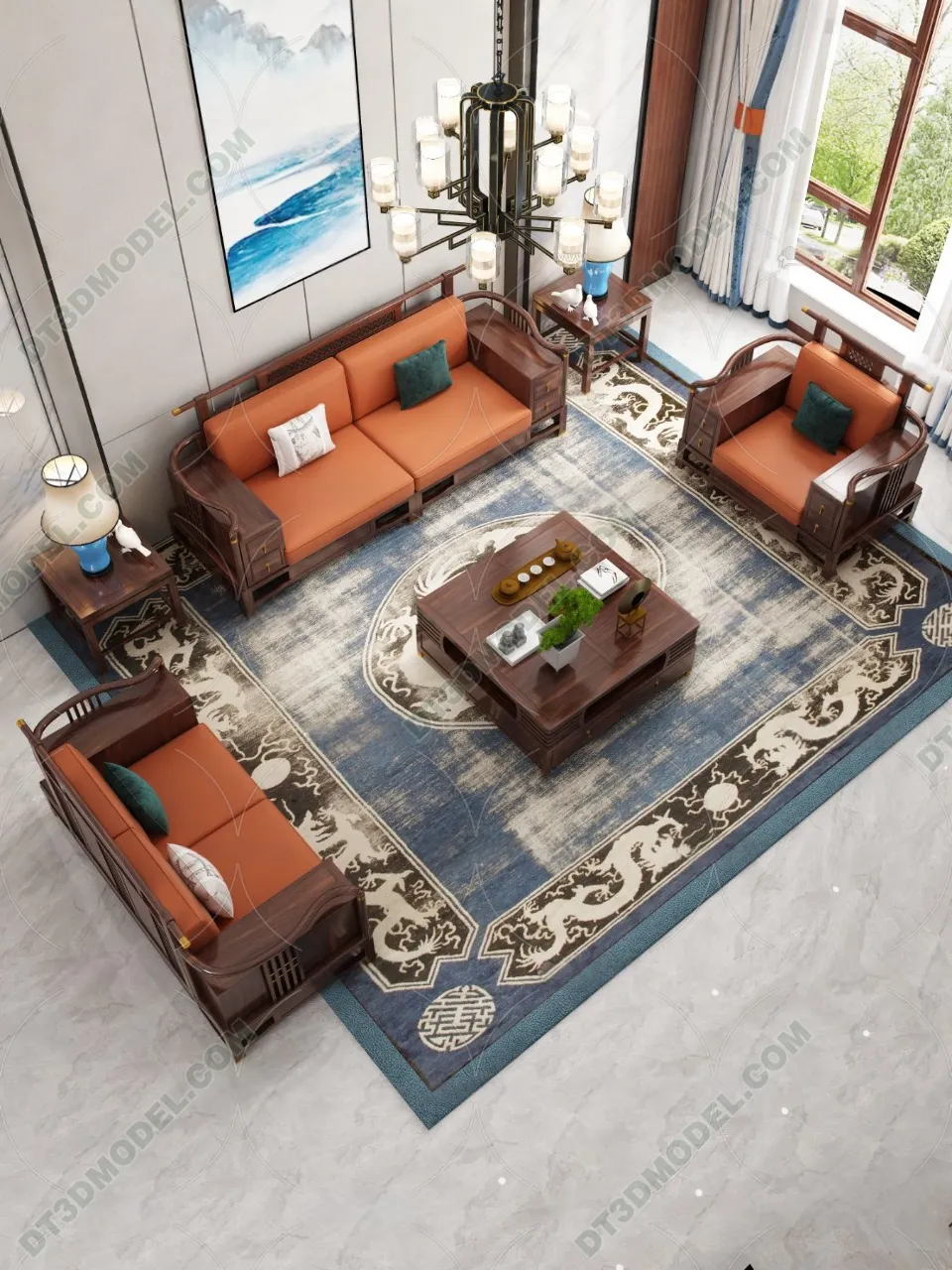 FURNITURE – SOFA – 3D Model For Interior Design – 11225