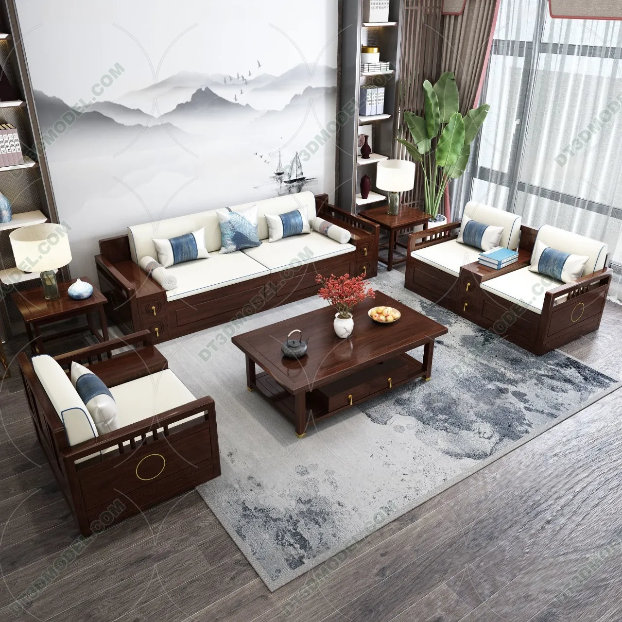 FURNITURE – SOFA – 3D Model For Interior Design – 11232