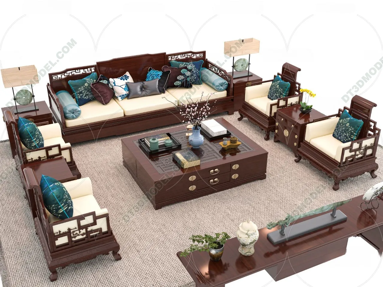 FURNITURE – SOFA – 3D Model For Interior Design – 11246