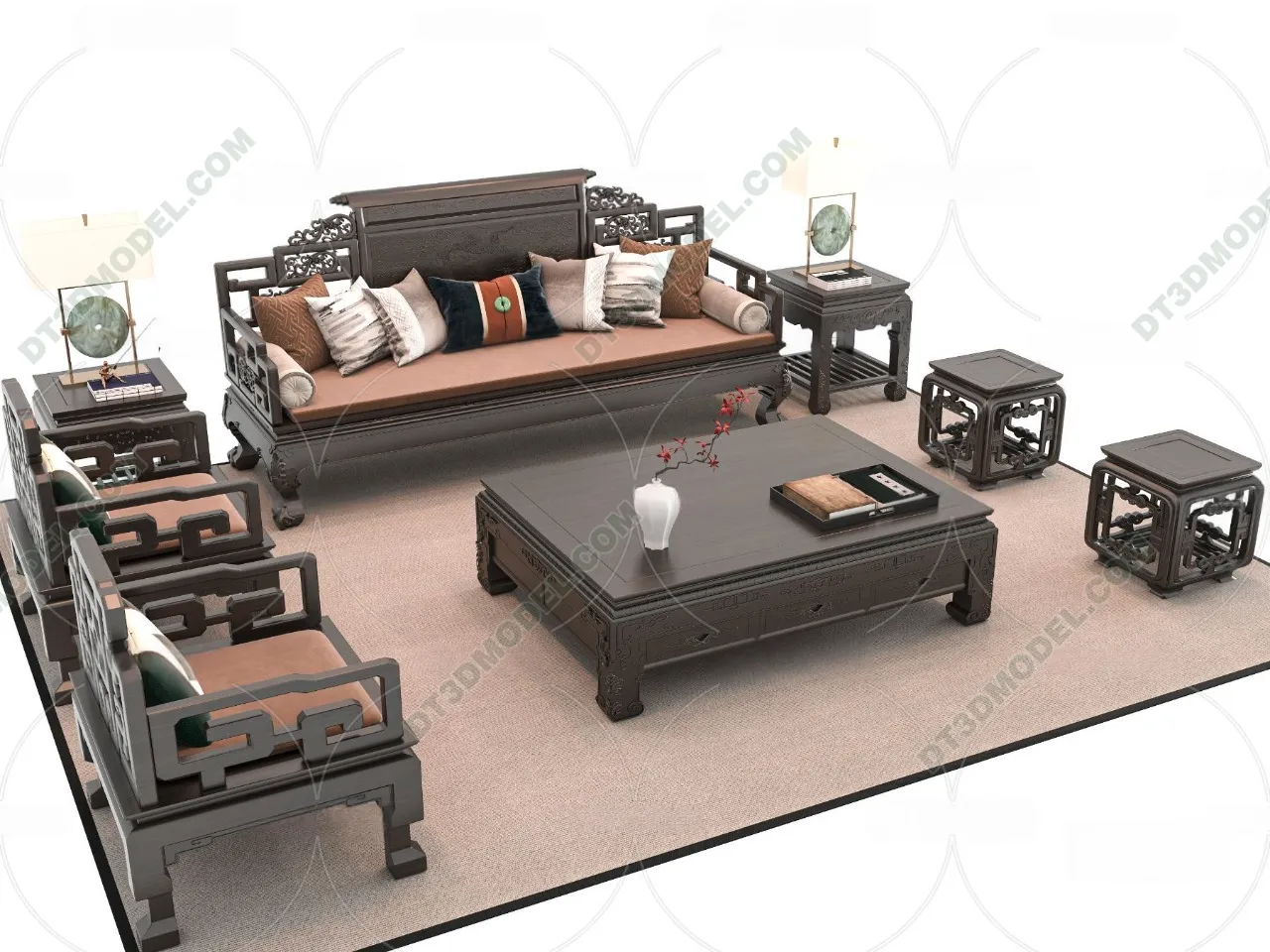 FURNITURE – SOFA – 3D Model For Interior Design – 11247