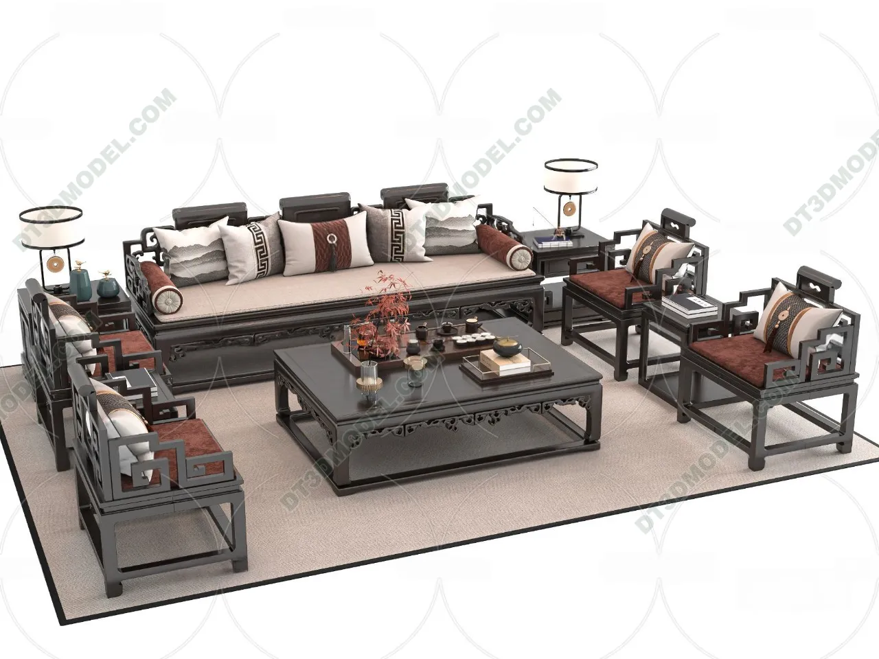 FURNITURE – SOFA – 3D Model For Interior Design – 11249