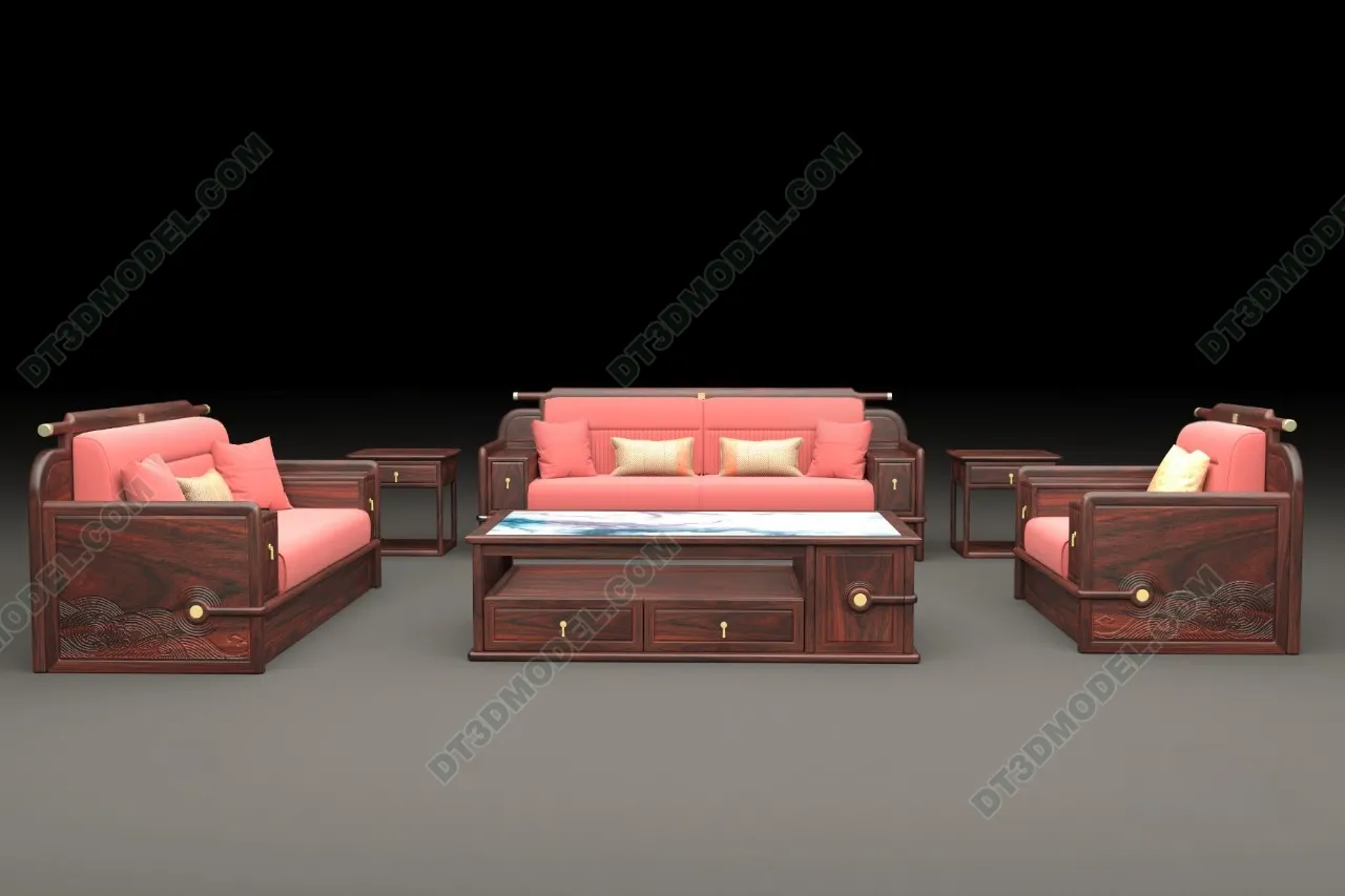 FURNITURE – SOFA – 3D Model For Interior Design – 11261