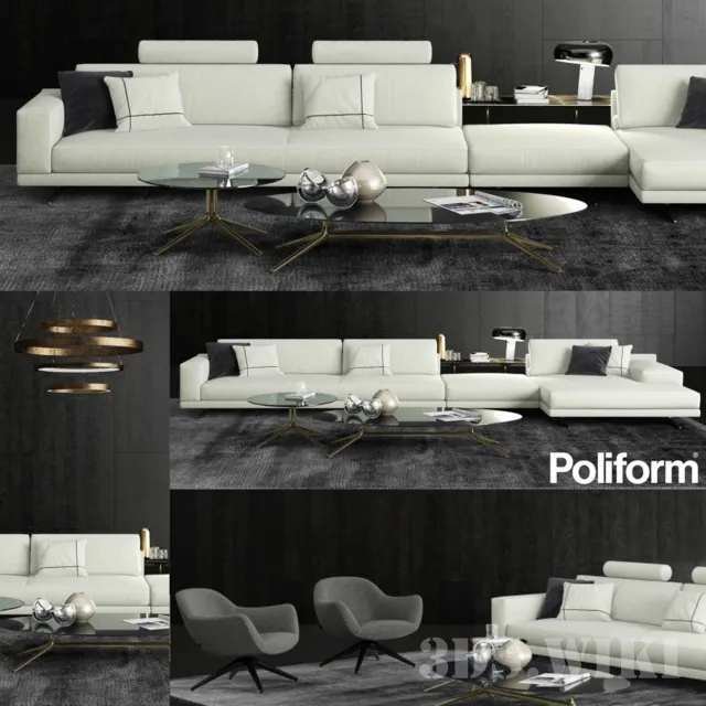 furniture – Sofa and table 3D Model