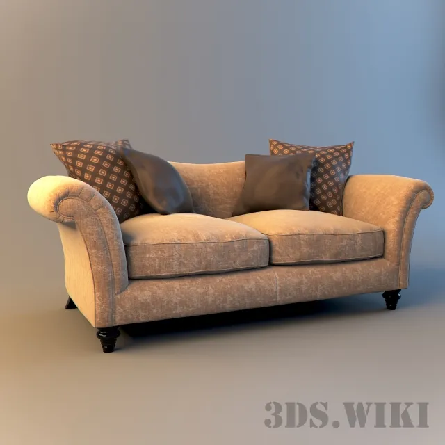 furniture – Sofa Etenne light brown Parker Knoll 3D Model