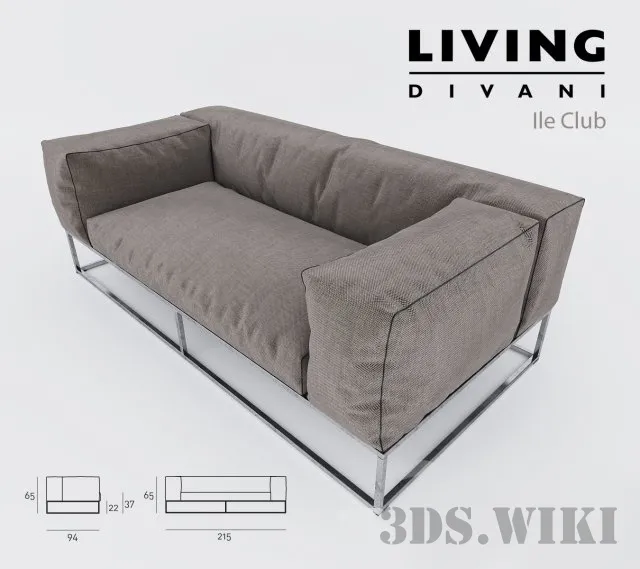 furniture – Sofa Ile Club 3D Model
