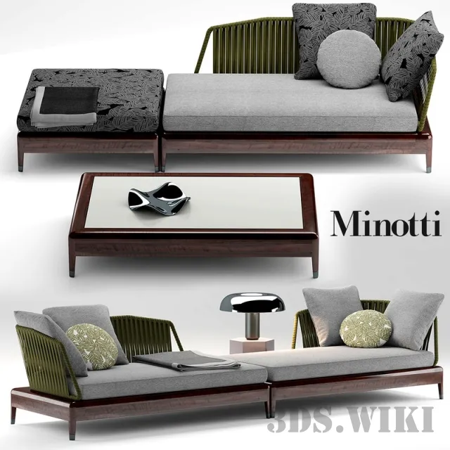 furniture – Sofa Indiana by Minotti 3D Model