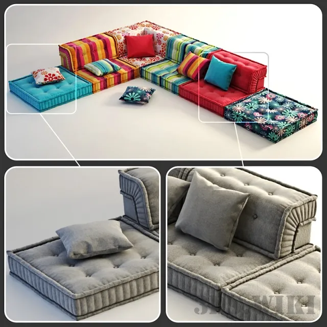 furniture – Sofa Mah Jong Missoni Home by Roche Bobois 3D Model