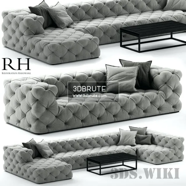 furniture – Sofa Soho tufted 3D Model