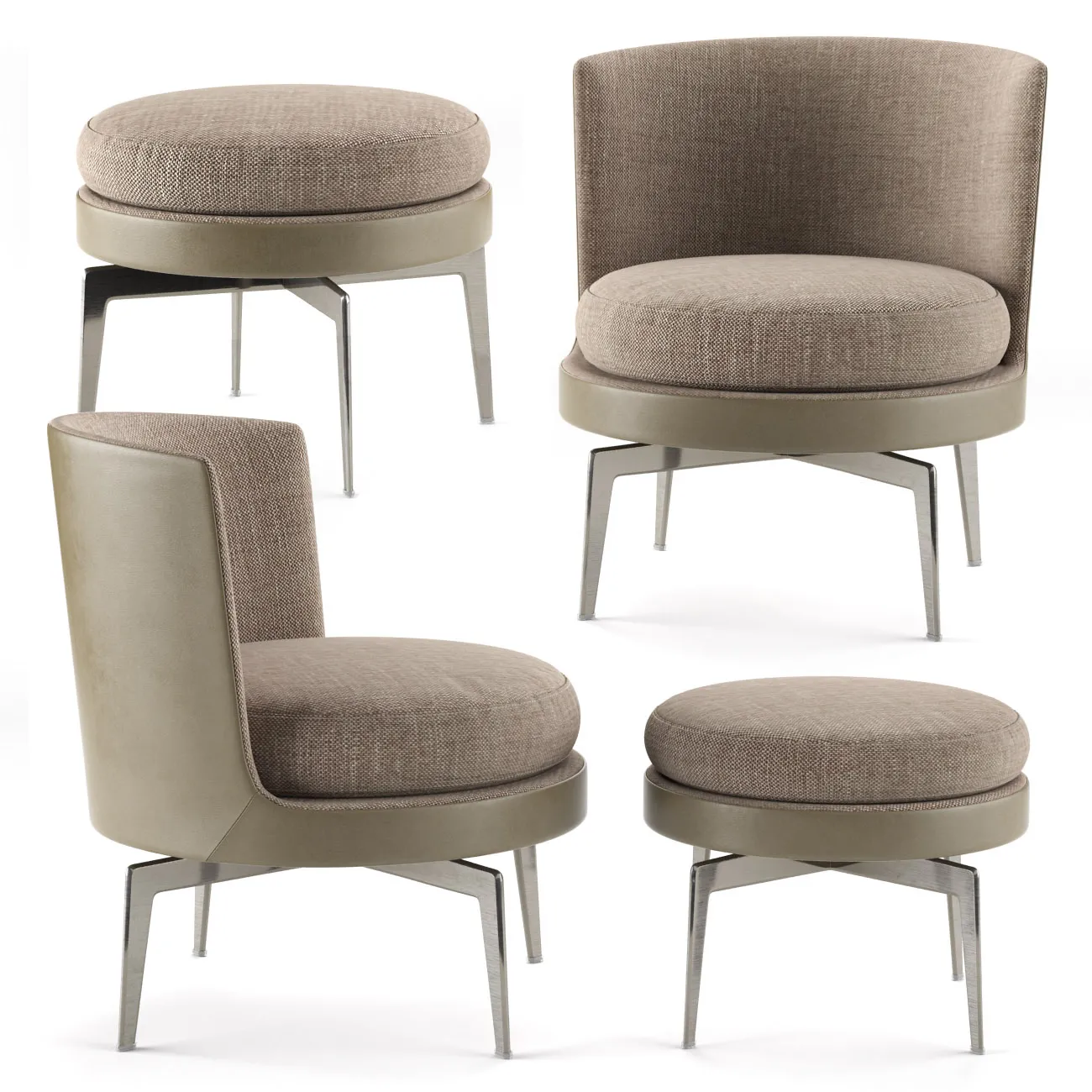 furniture – Soft armchair 005 3D Model