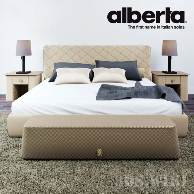 furniture – Soft bed Grace Controluce Alberta Salotti 3D Model