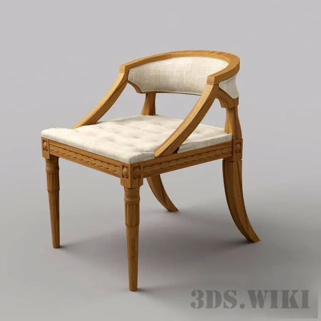 furniture – Soft Chair Swedish Demi-Lune 3D Model