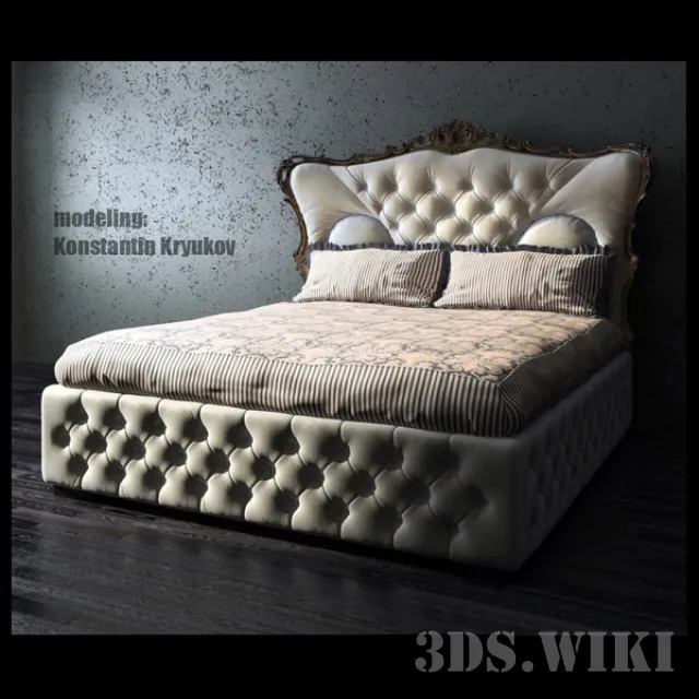 furniture – Soft classic bed 3D Model