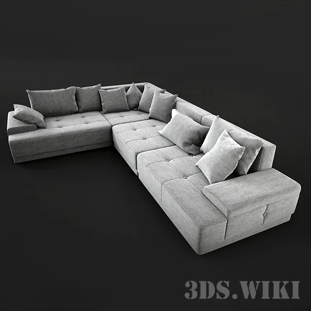furniture – Soft corner sofa 3D Model