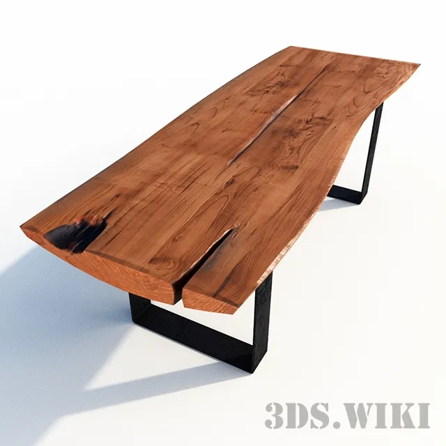 furniture – Solid wood table 3D Model