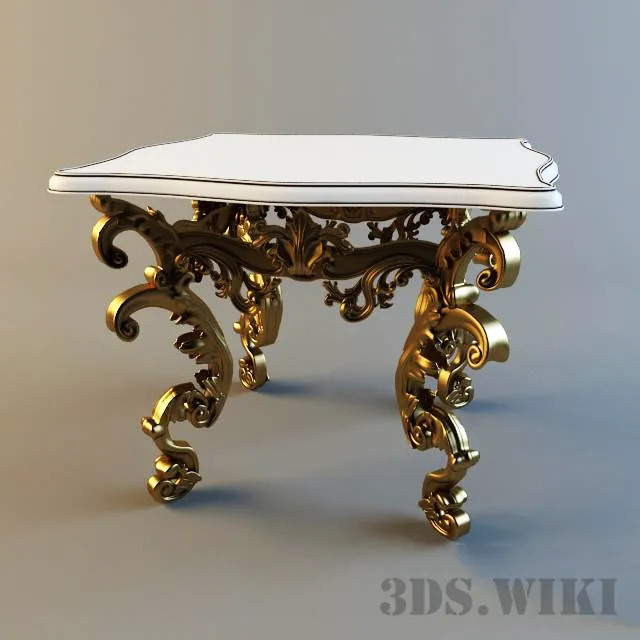 furniture – Square dining table 3D Model