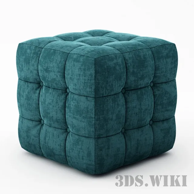 furniture – Square ottoman with buttons 3D Model furniture – Square ottoman with buttons 3D Model