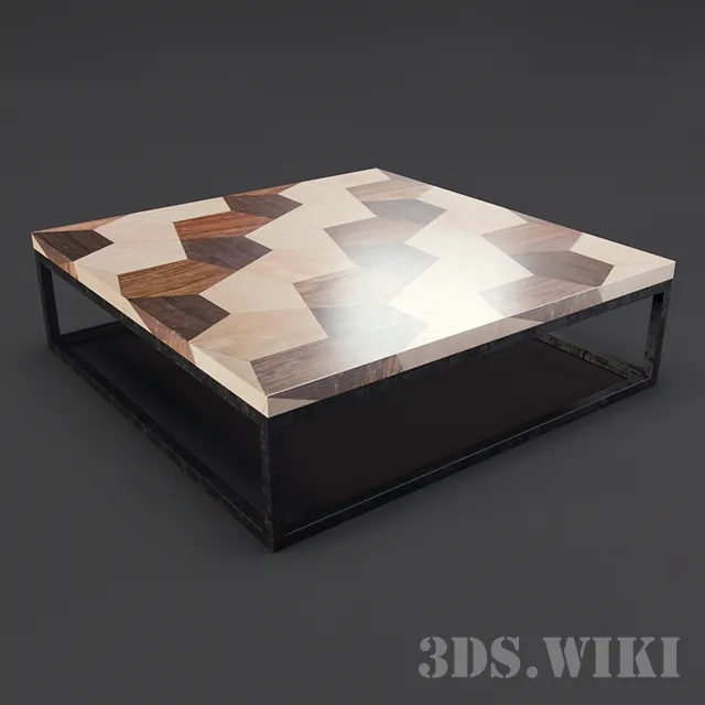 furniture – Square writing table 3D Model