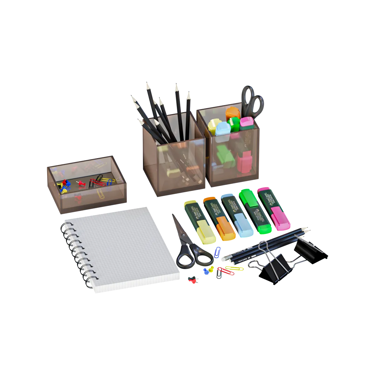 furniture – Stationery set 1 3D Model