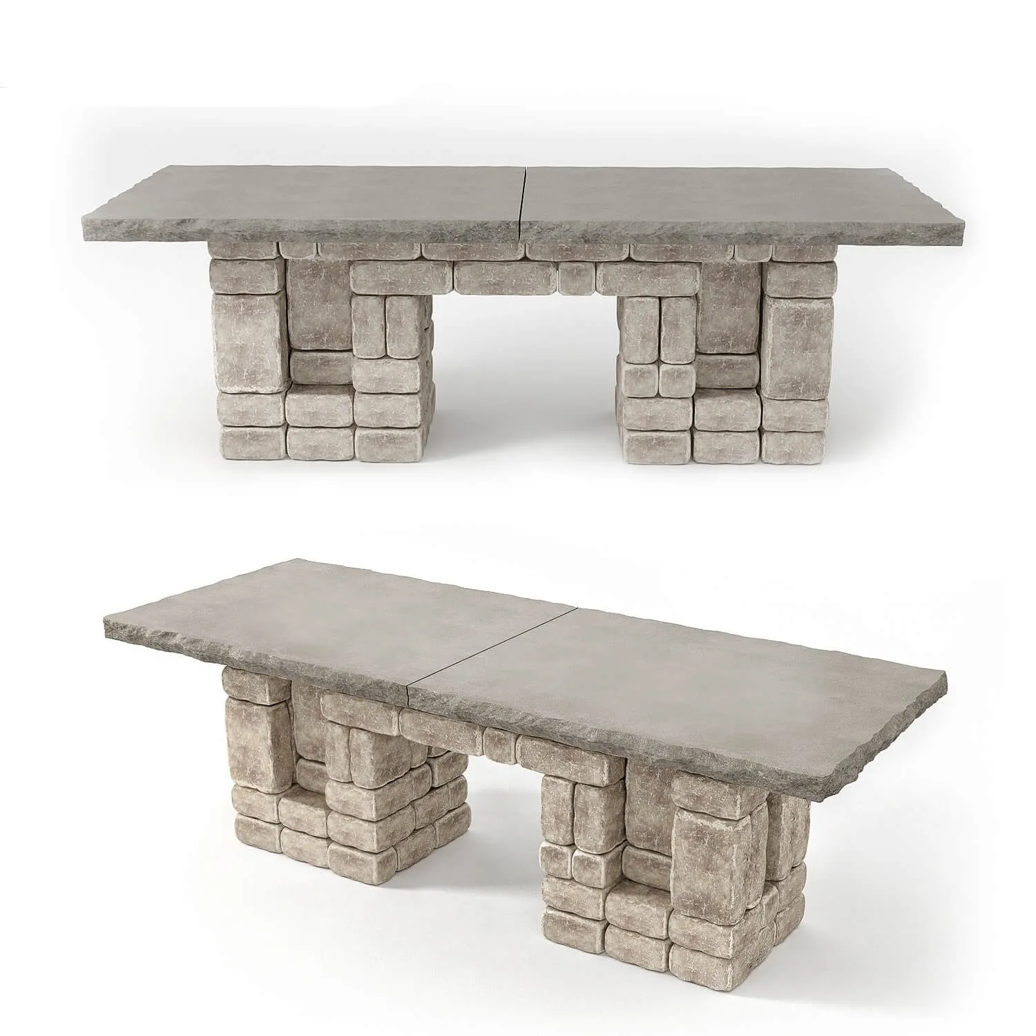 furniture – Stone table 006 3D Model