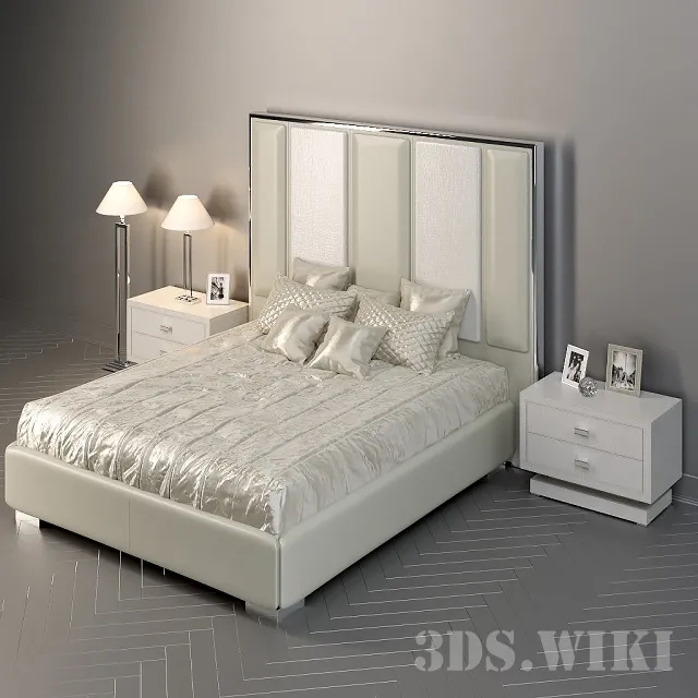 furniture – Stripe Rugiano bed 3D Model furniture – Stripe Rugiano bed 3D Model
