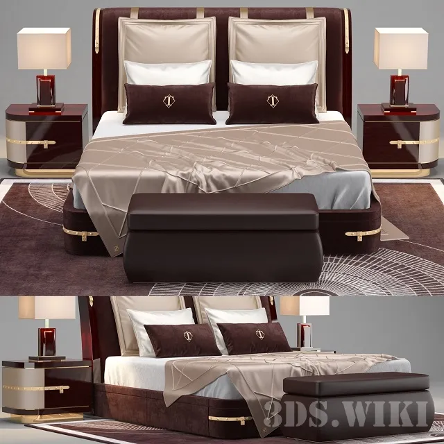 furniture – T2350 Turri Bed – Diamond Collection 3D Model furniture – T2350 Turri Bed – Diamond Collection 3D Model
