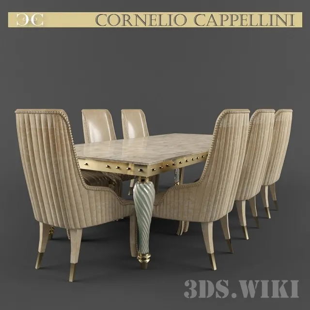 furniture – Table and Chair Cornelio Cappellini 3D Model