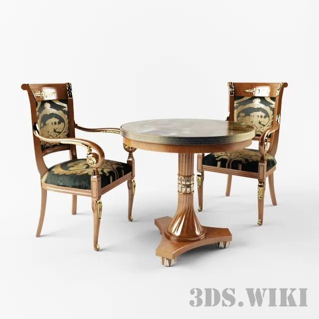 furniture – Table and chair FRANCESCO MOLON 3D Model