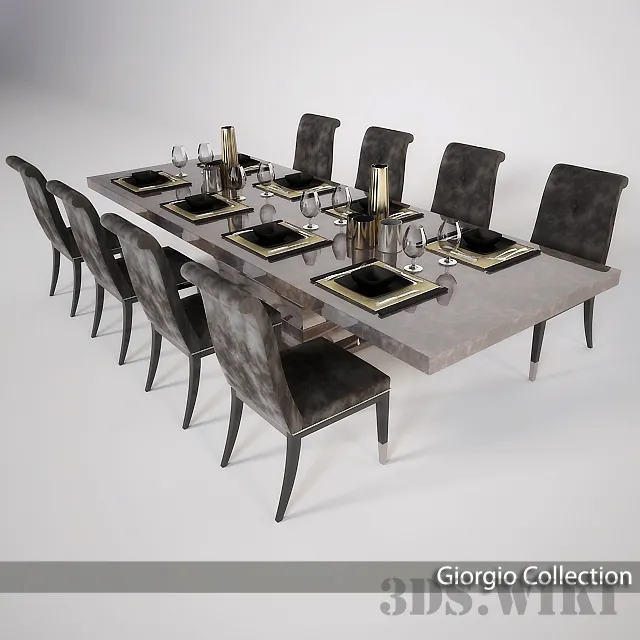 furniture – Table and Chair Giorgio Collection 3D Model