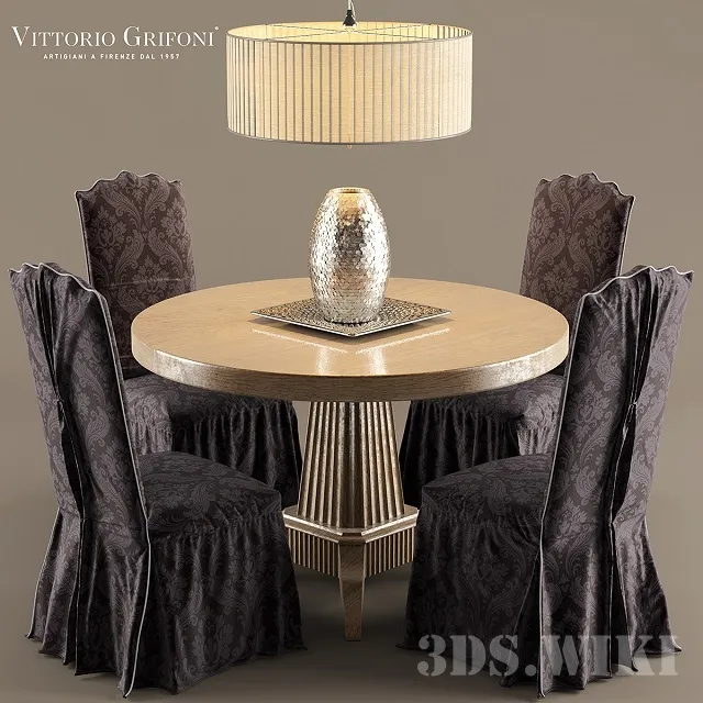 furniture – Table and Chair Vittorio Grifoni with Table Lamp 3D Model furniture – Table and Chair Vittorio Grifoni with Table Lamp 3D Model