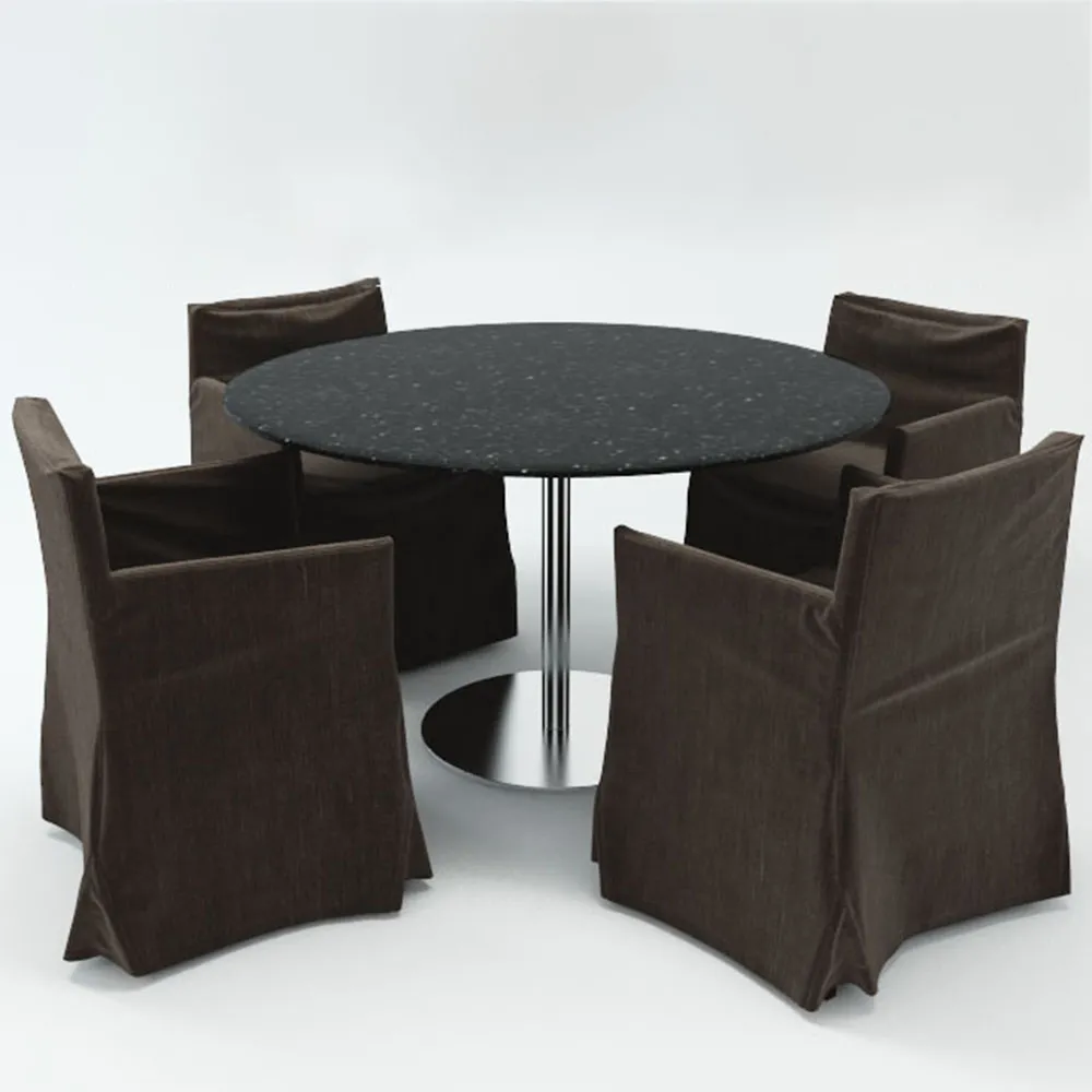 furniture – Table and chairs Cappellini Serie 331 Italy 3D Model