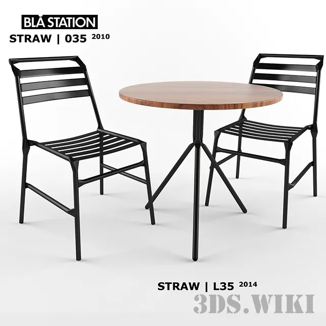 furniture – Table and chairs STRAW Collection 3D Model