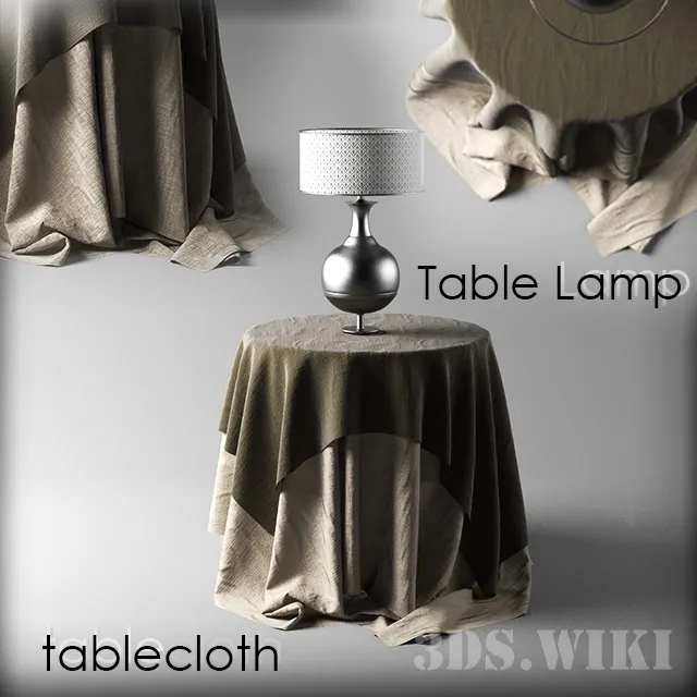 furniture – Table and table lamp 3D Model