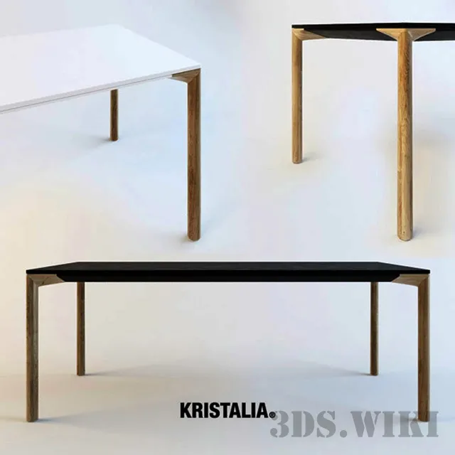 furniture – Table BOIACCA WOOD By Kristalia 3D Model
