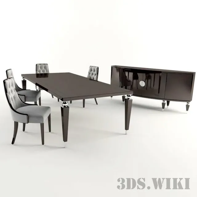furniture – Table Chair and Cabinet Karlo 3D Model