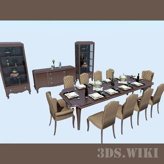 furniture – Table Chair Cupboard and Showcases LCI 3D Model