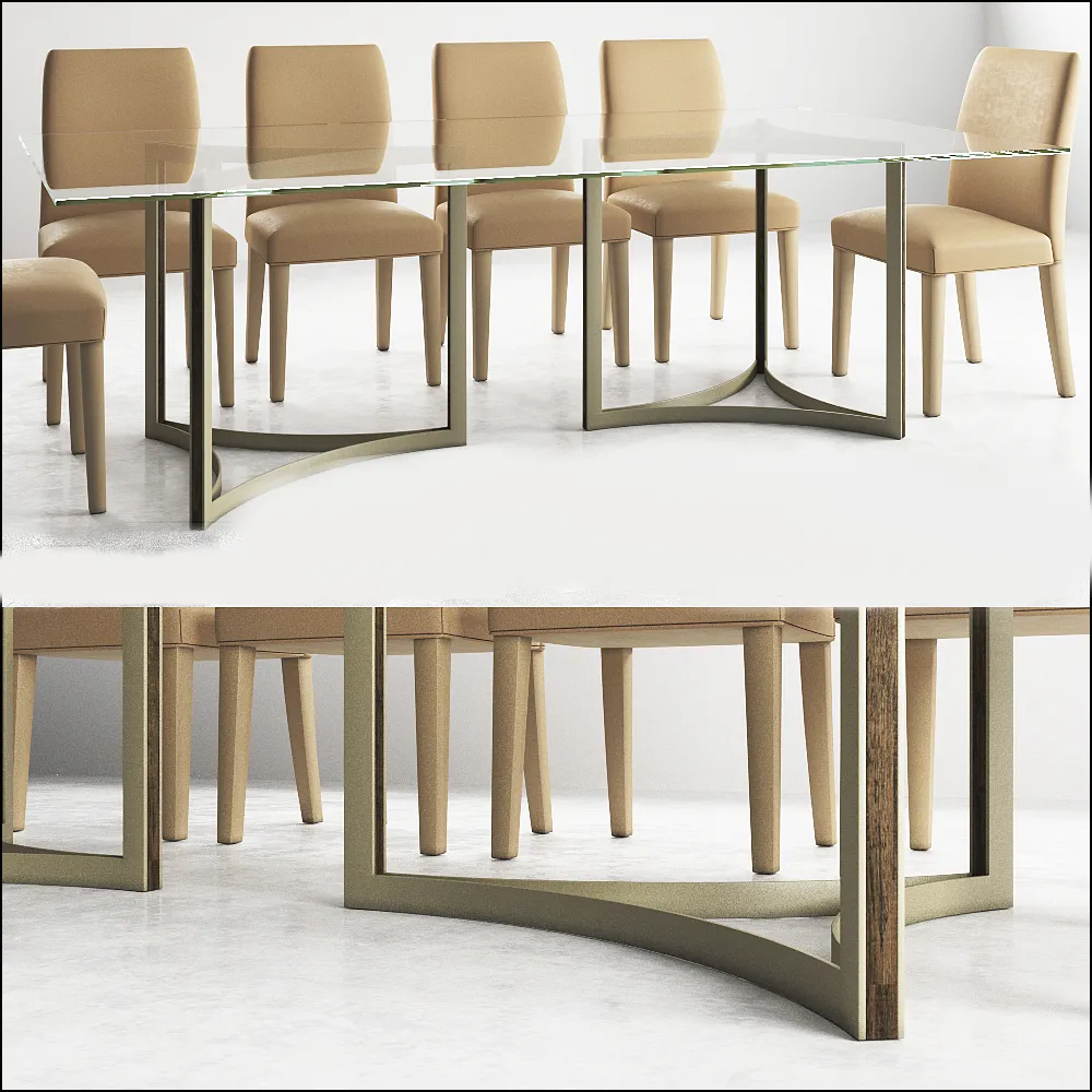 furniture – Table & chairs 008 3D Model