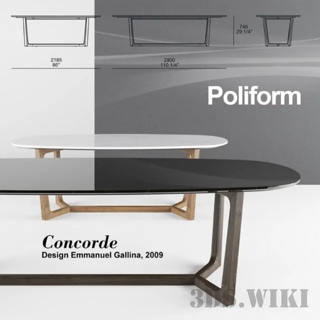 furniture – Table Concorde 3D Model