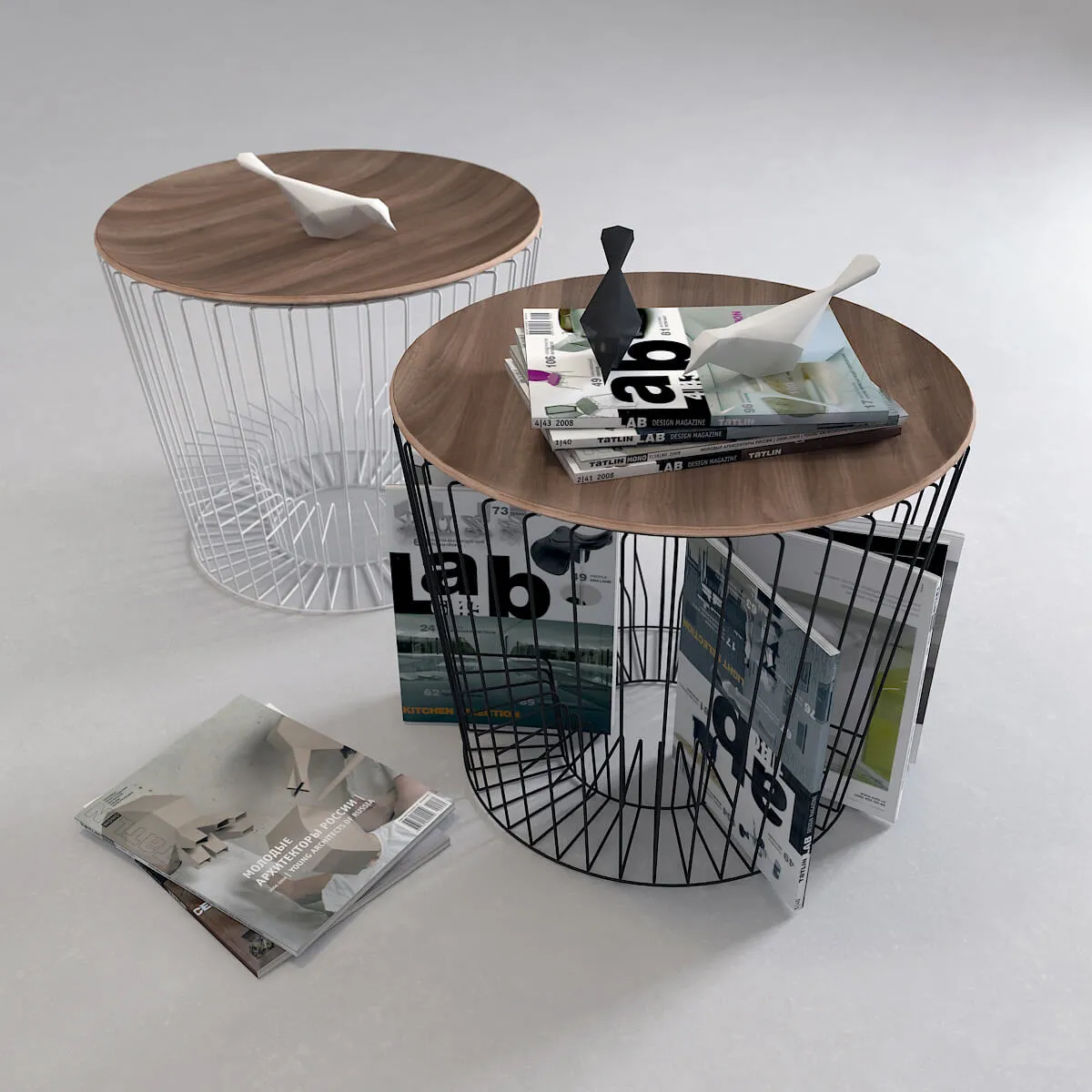 furniture – Table with magazines 17 3D Model