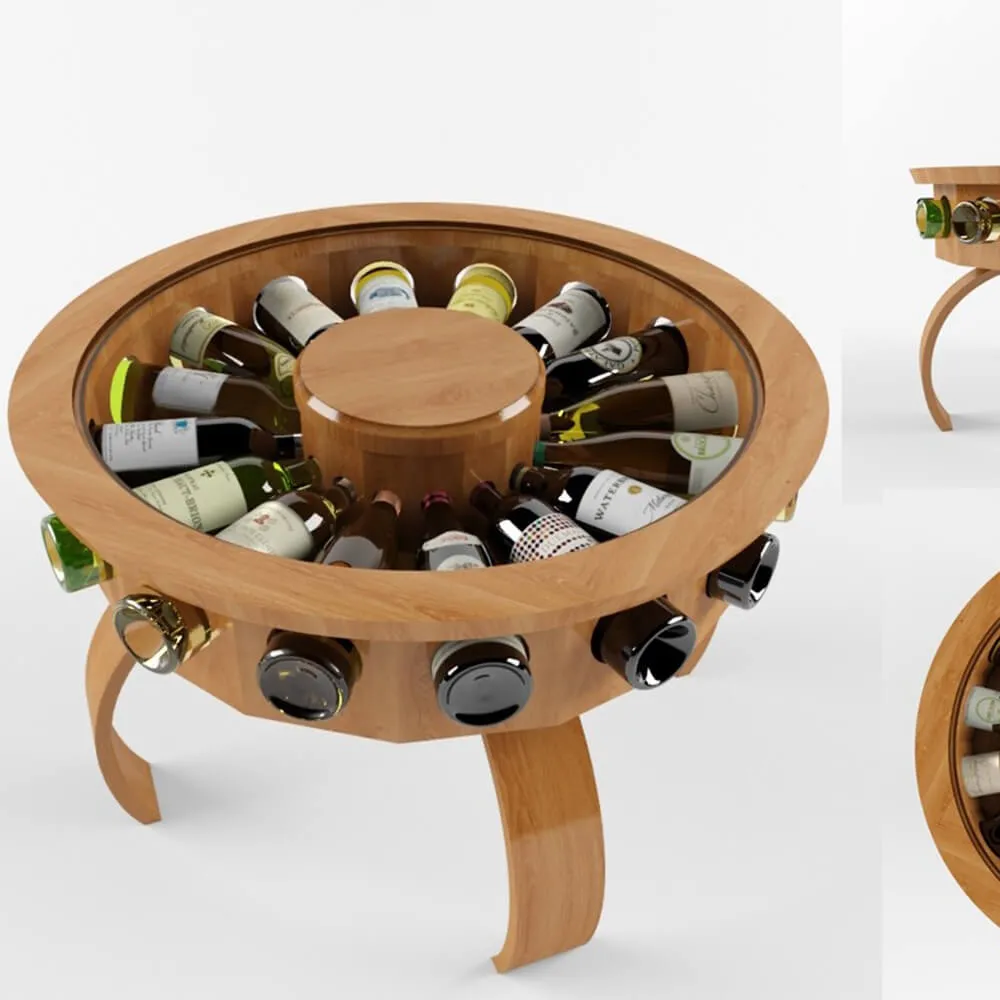 furniture – Table with stand for wine 3D Model