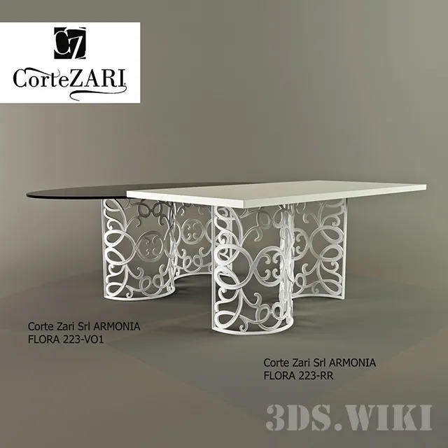 furniture – Tables Corte Zari Srl ARMONIA Art 223-RR and Art 223-VO1 3D Model