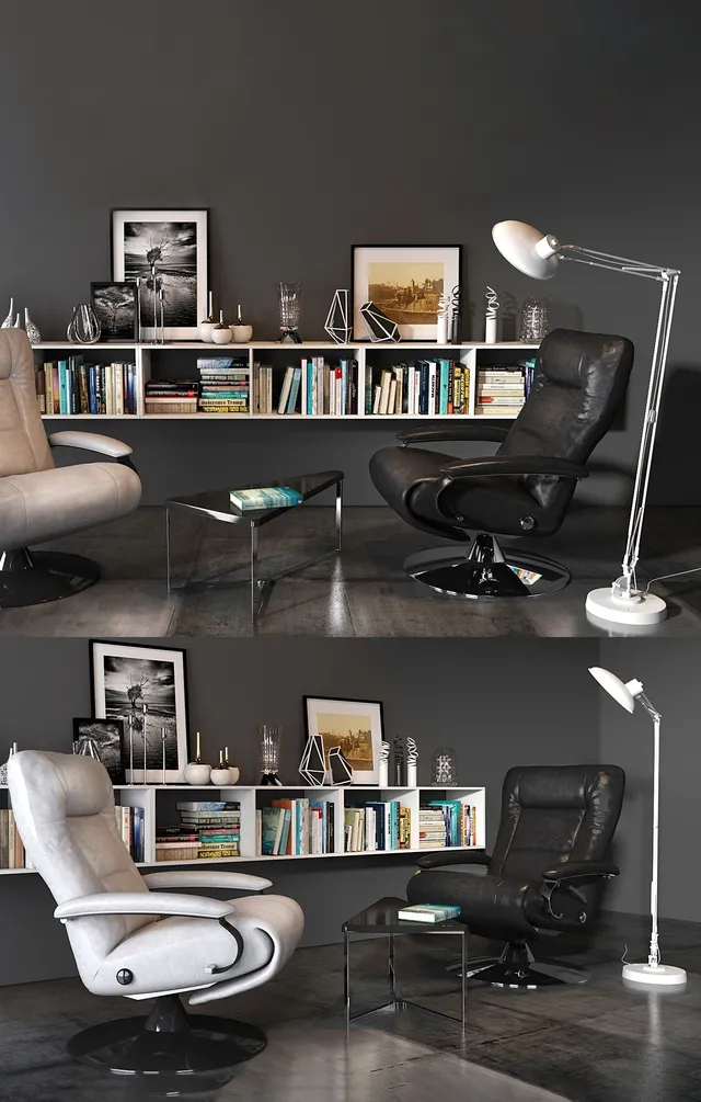 furniture – Thor_Reclining Chair set 3D Model