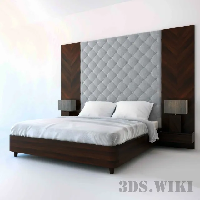 furniture – “Tokyo” bed with baklava patterns 3D Model