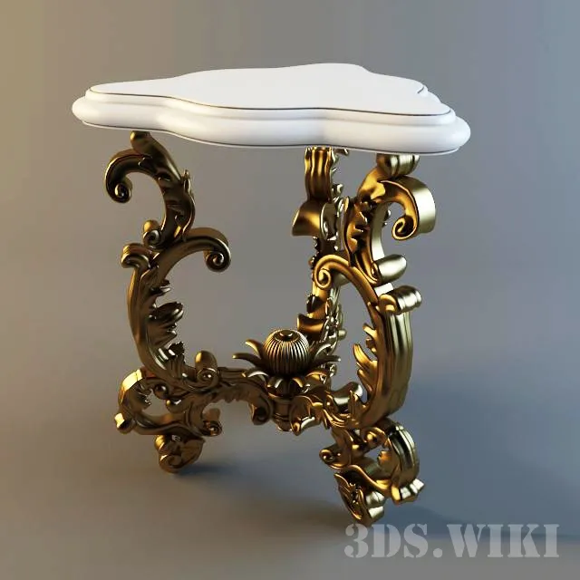 furniture – Triangular high table 3D Model