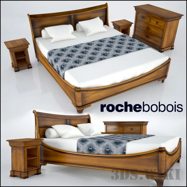 furniture – Trianon Roche Bobois bed 3D Model furniture – Trianon Roche Bobois bed 3D Model